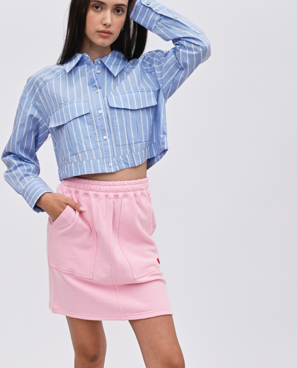 Jean mini skirt
