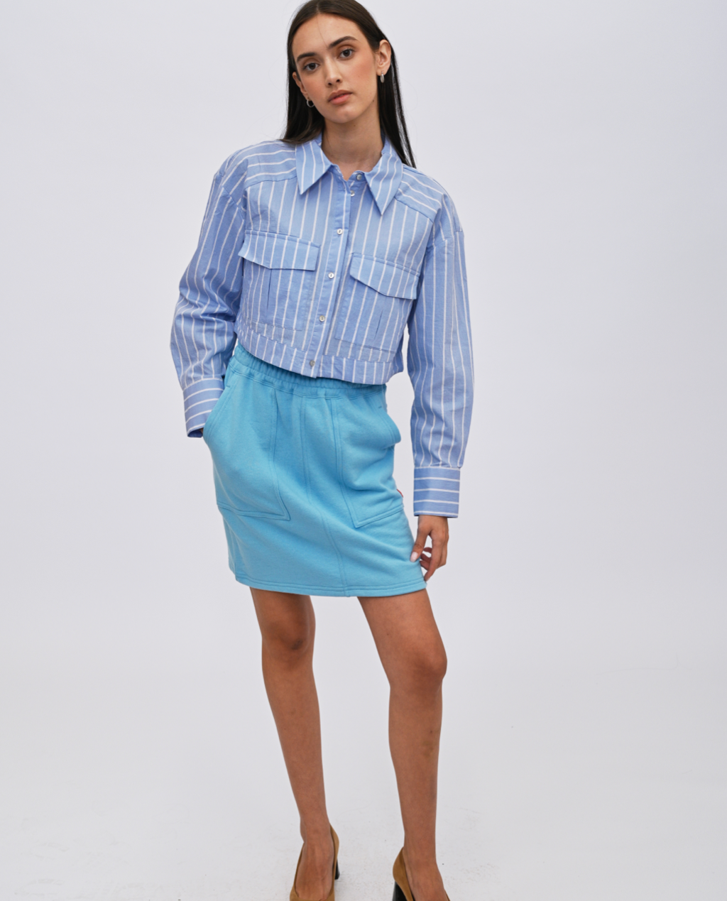 Jean mini skirt