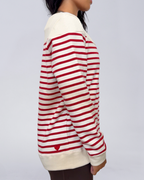 Momiji stripe sweatshirt