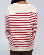 Momiji stripe sweatshirt