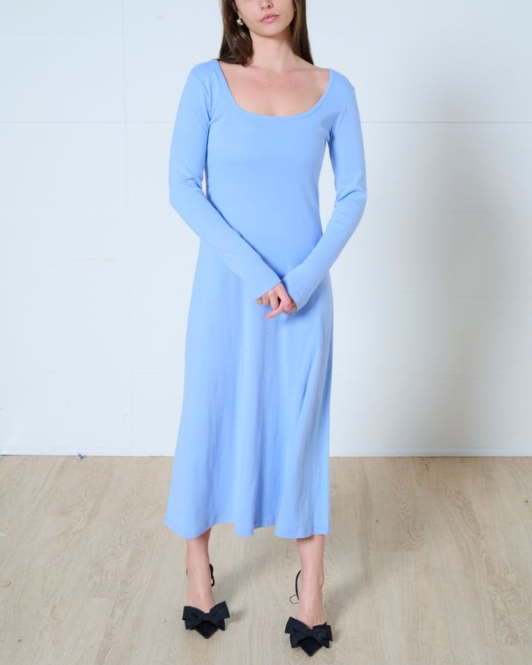 Lennon square neck midi dress