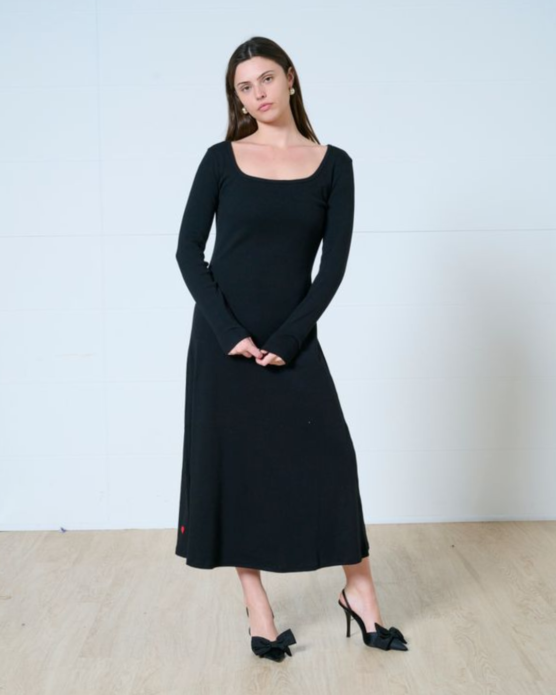 Lennon square neck midi dress