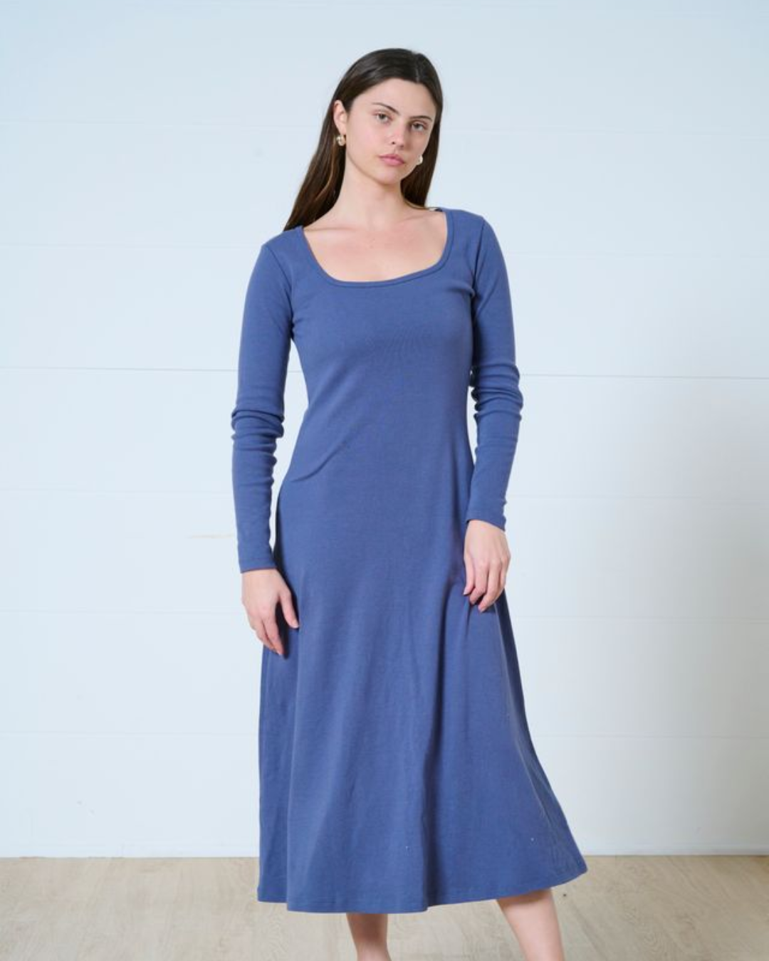 Lennon square neck midi dress