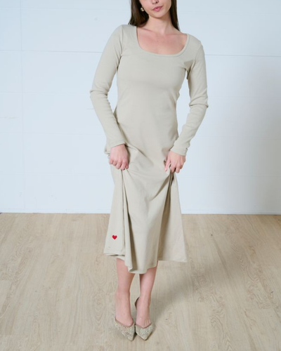 Lennon square neck midi dress