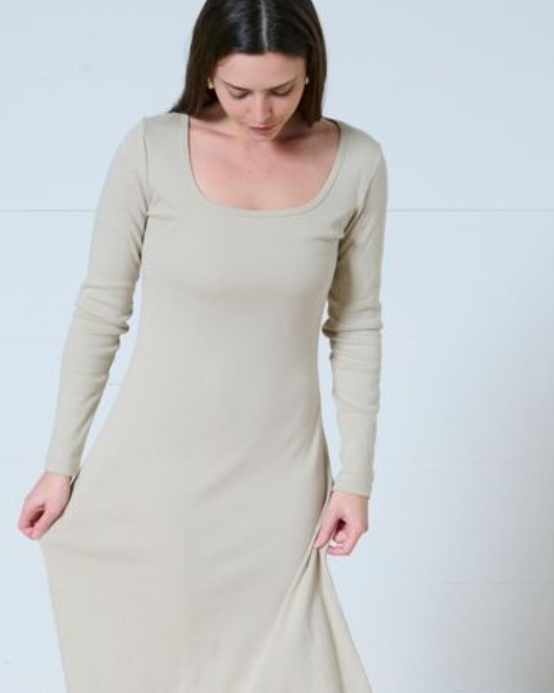 Lennon square neck midi dress