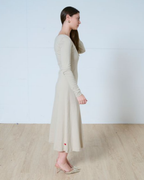 Lennon square neck midi dress