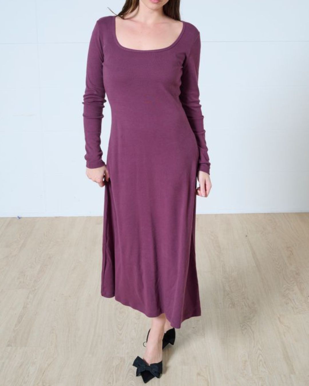 Lennon square neck midi dress