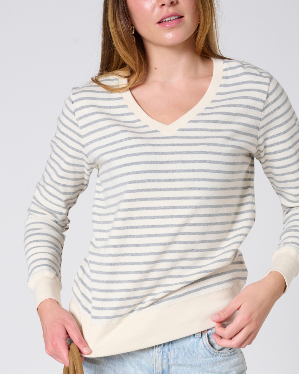 *PREORDER Martina Stripe V-Neck Top