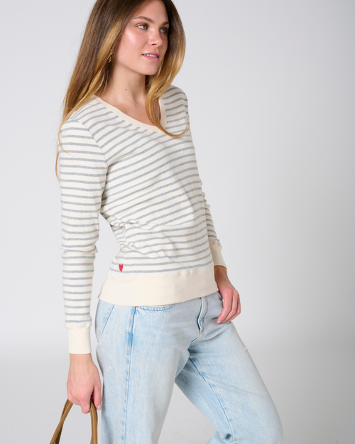 *PREORDER Martina Stripe V-Neck Top