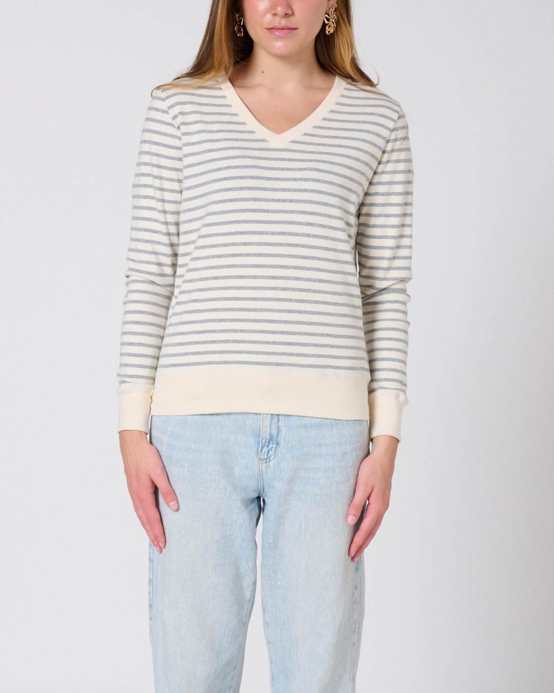 Martina Stripe V-Neck Top