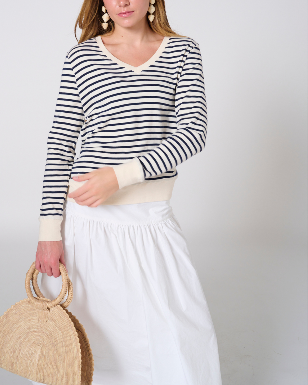 *PREORDER Martina Stripe V-Neck Top