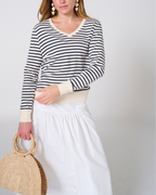 *PREORDER Martina Stripe V-Neck Top
