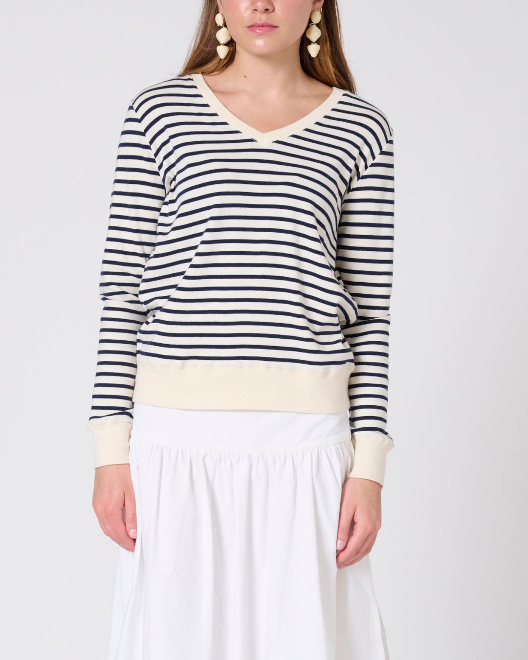 Martina Stripe V-Neck Top