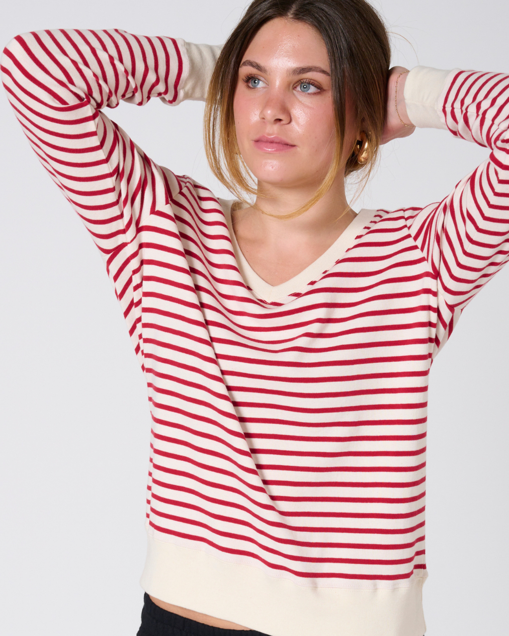 *PREORDER Martina Stripe V-Neck Top