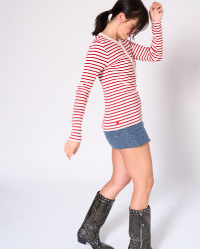 Nathalie stripe Henley top