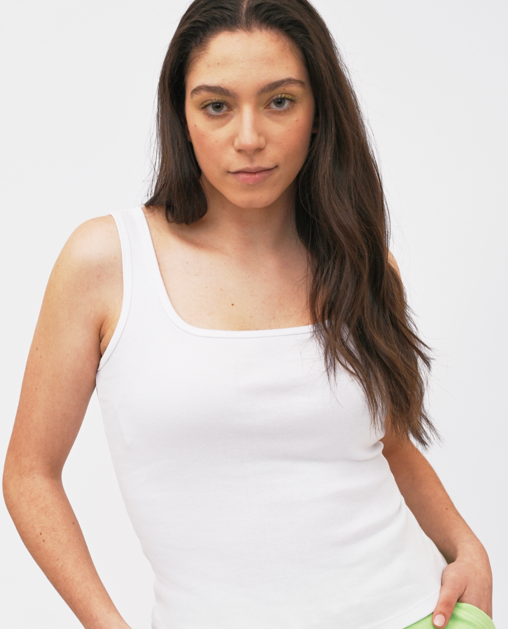 Navi square Neck Tank Top