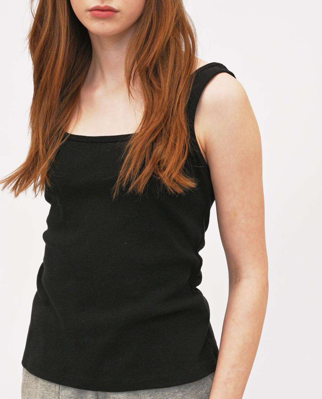 Navi square Neck Tank Top