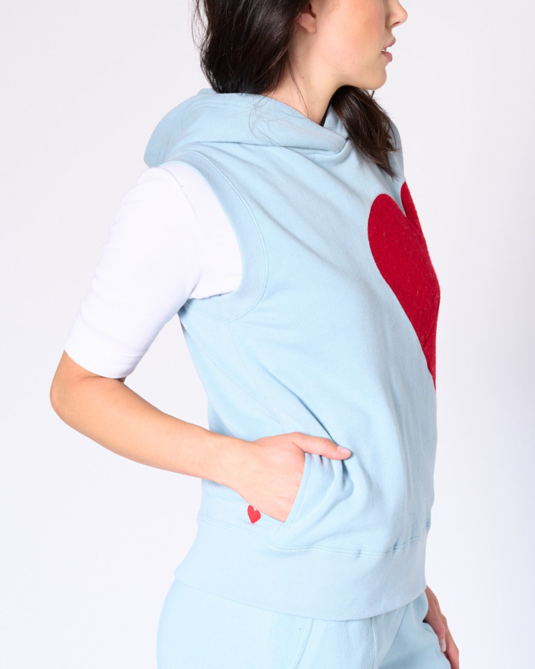 Chery sleeveless hoodie Top