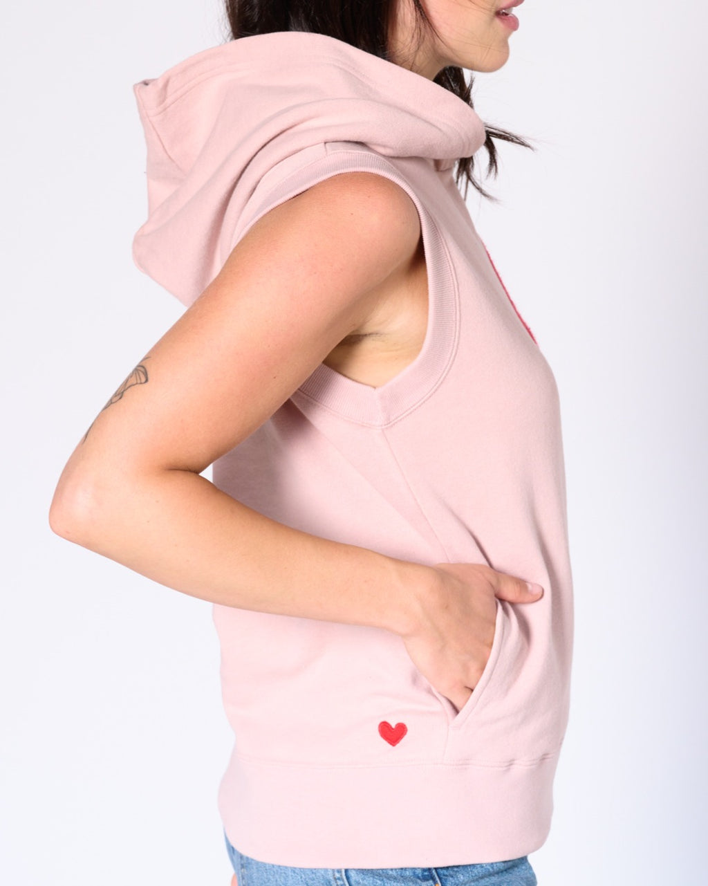 Chery sleeveless hoodie Top