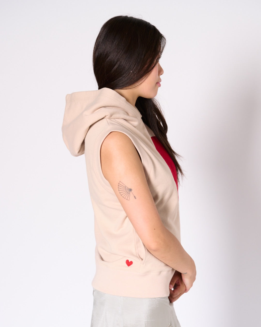 Chery sleeveless hoodie Top