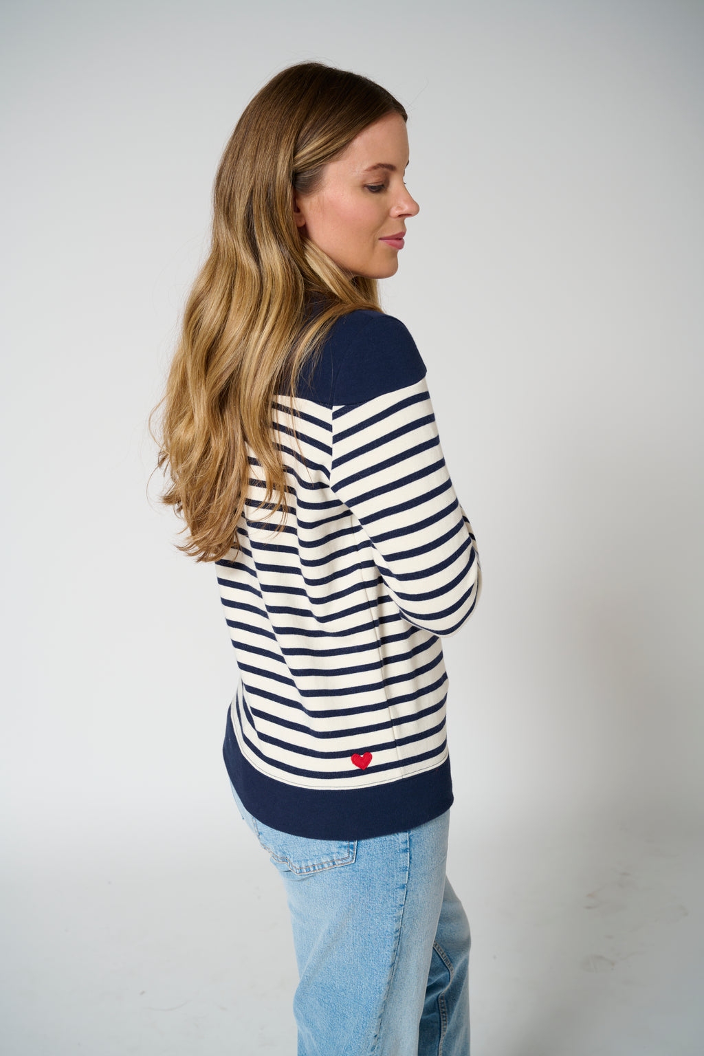 Momiji stripe sweatshirt