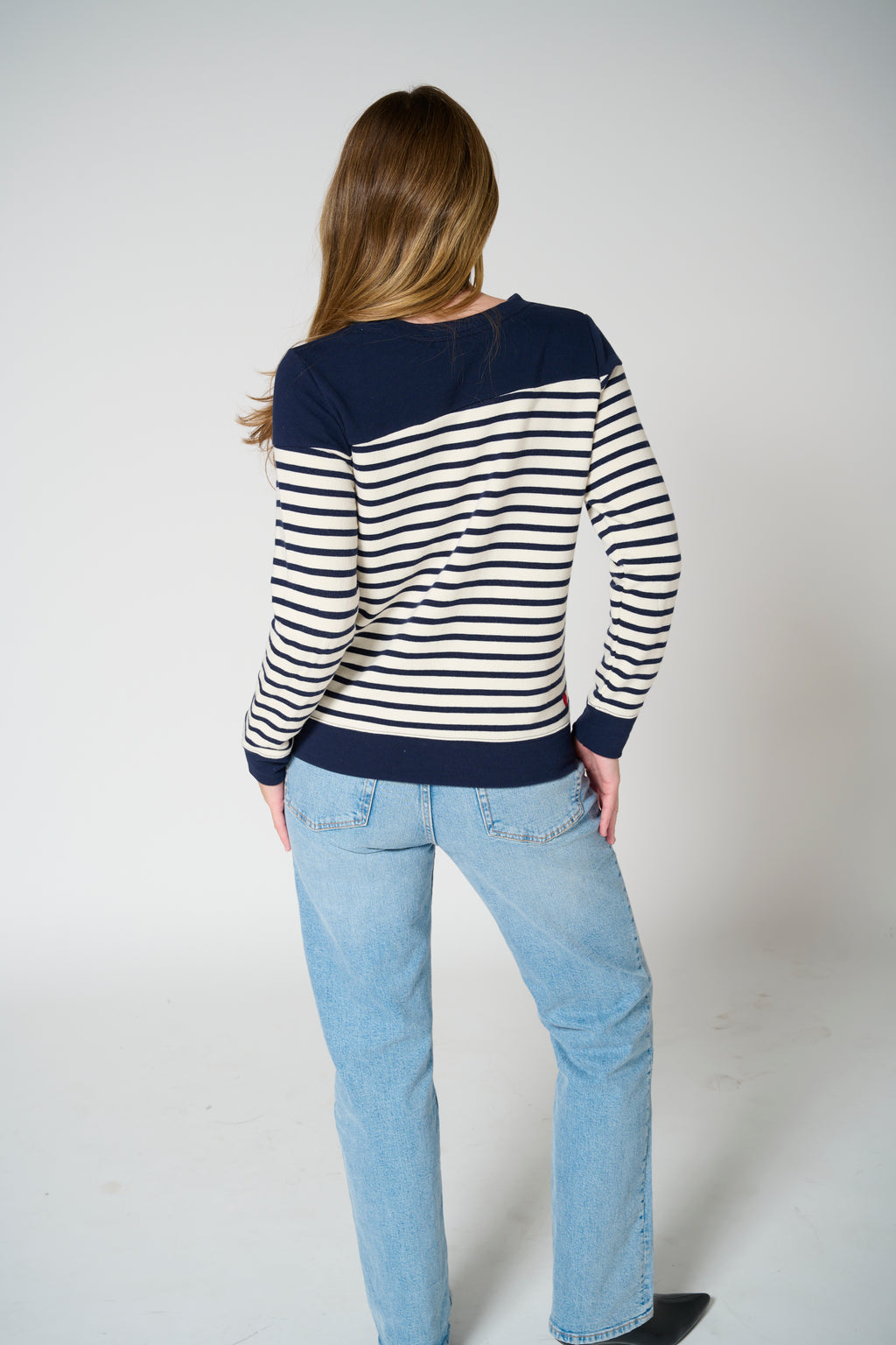 Momiji stripe sweatshirt