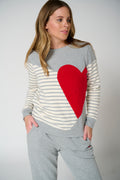 Momiji stripe sweatshirt