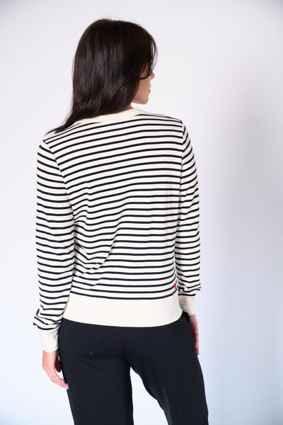 Genevieve stripe crew neck top