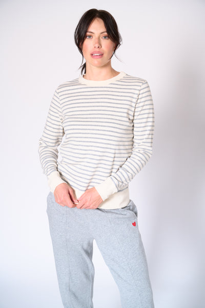 Genevieve stripe crew neck top