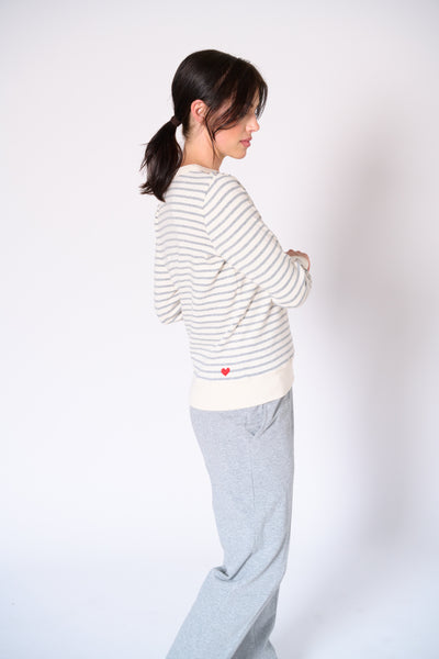 Genevieve stripe crew neck top