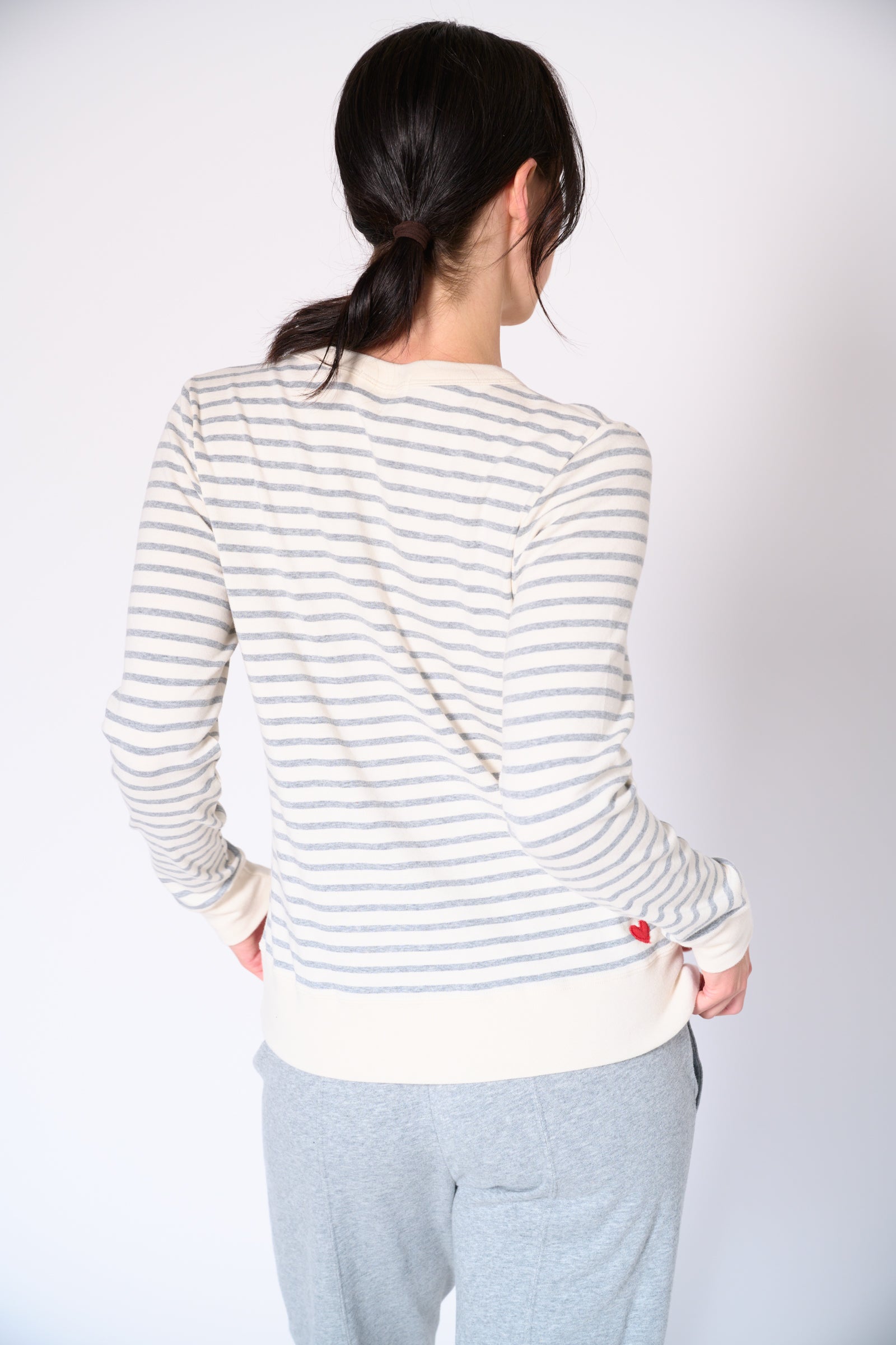 Genevieve stripe crew neck top