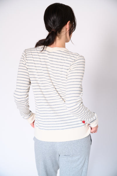 Genevieve stripe crew neck top
