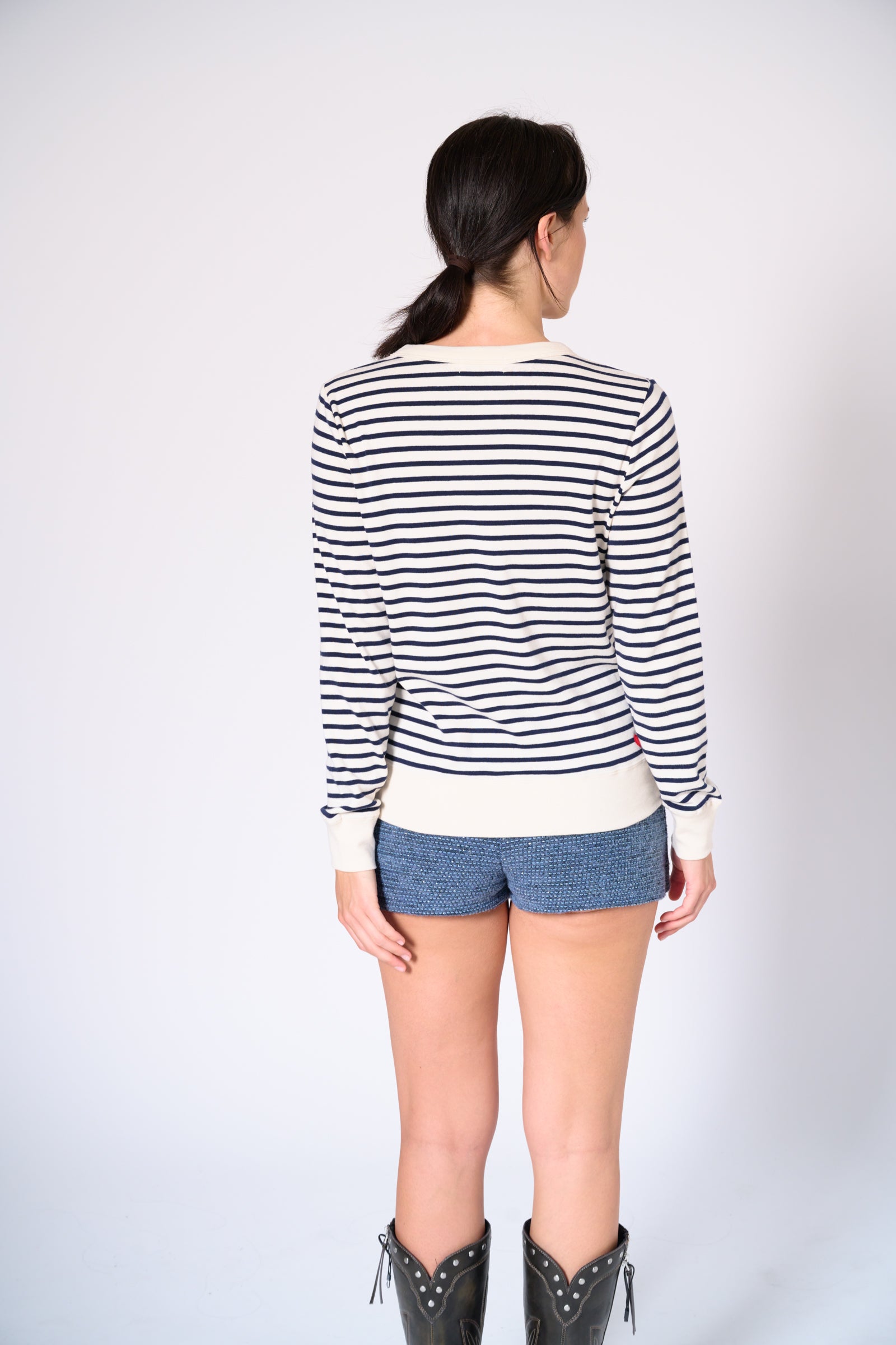 Genevieve stripe crew neck top