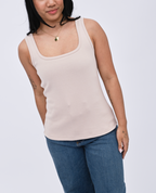 Navi square Neck Tank Top