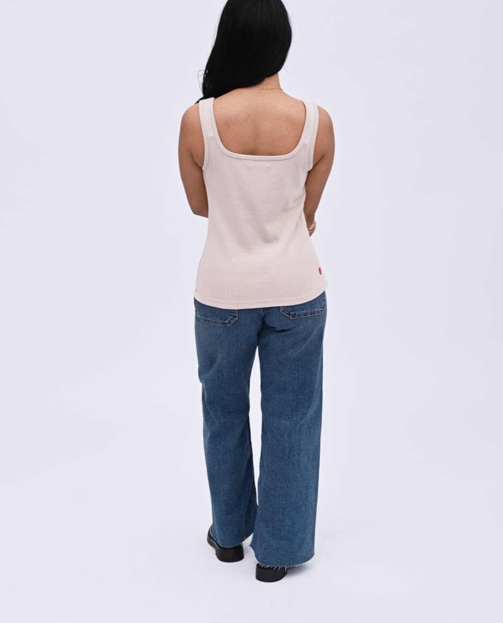 Navi square Neck Tank Top