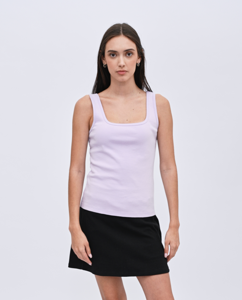 Navi square Neck Tank Top
