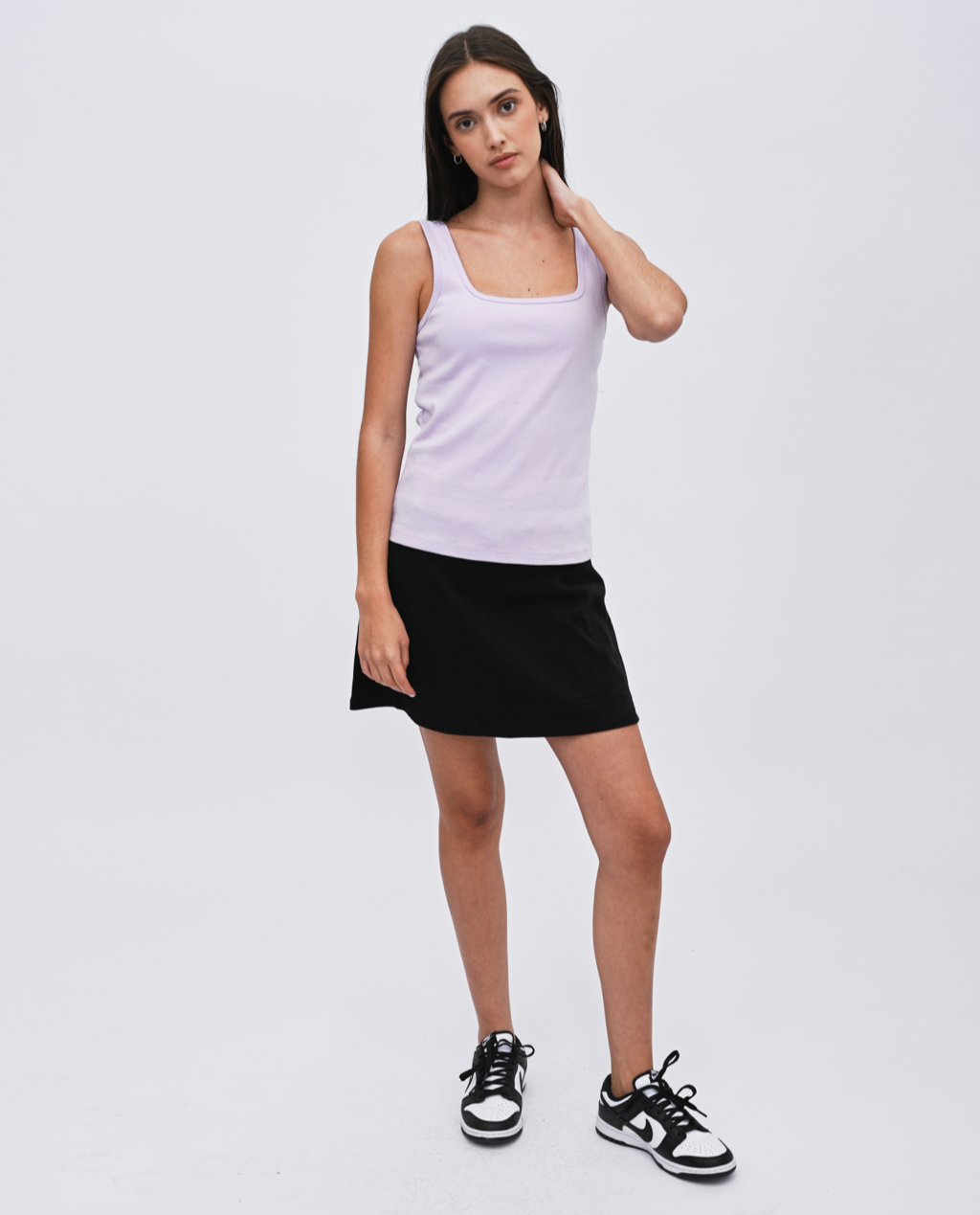 Navi square Neck Tank Top