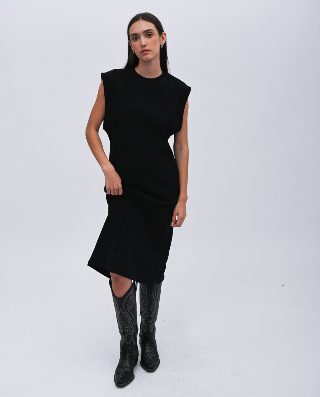 Wren drop sleeve midi dress