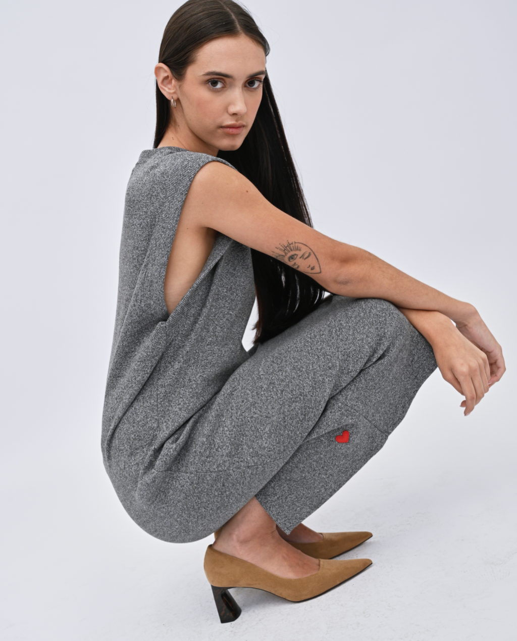 Wren drop sleeve midi dress