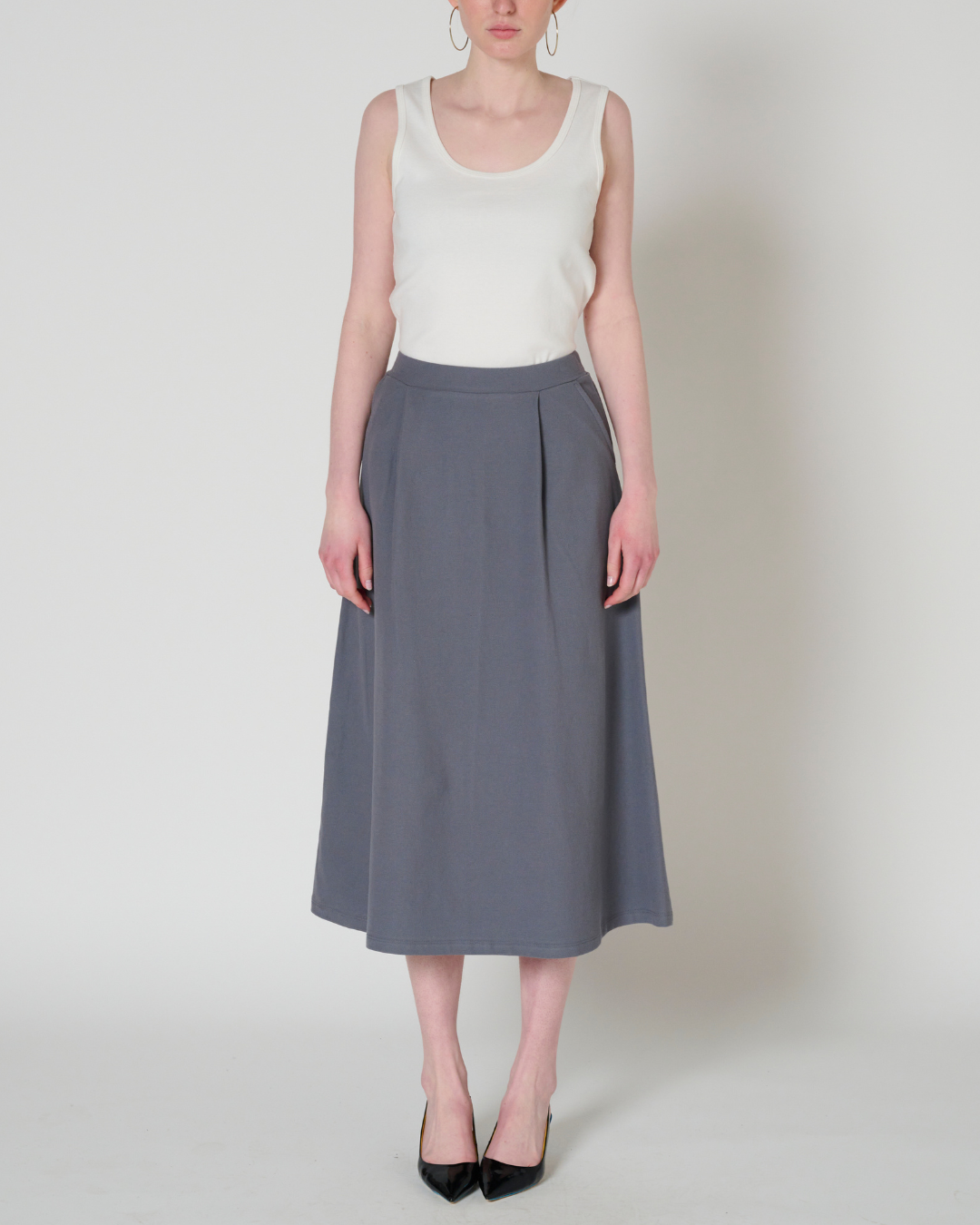 Rosalind column midi skirt