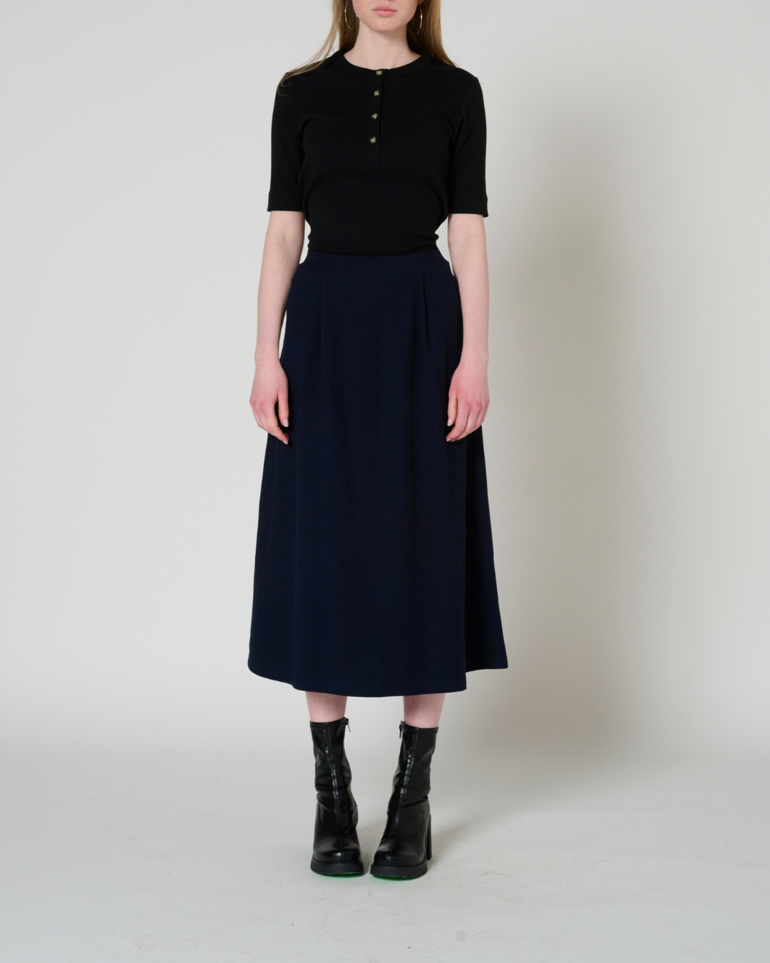 Rosalind column midi skirt
