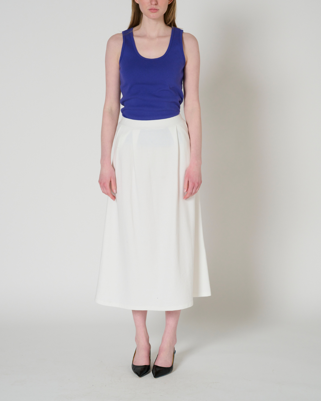 Rosalind column midi skirt