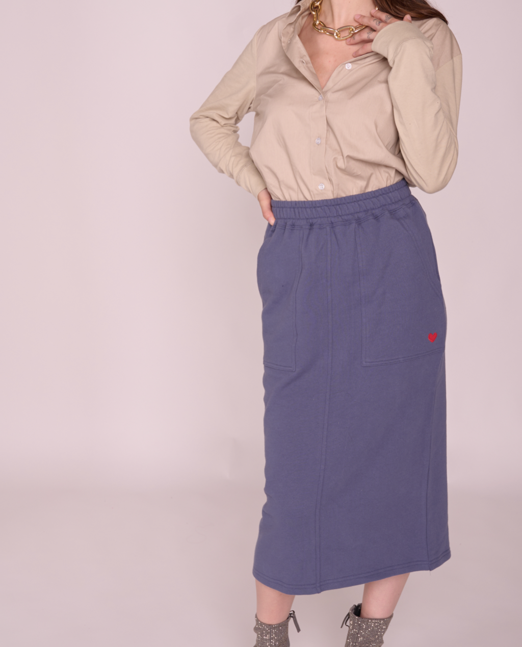 Rowan cozy midi skirt