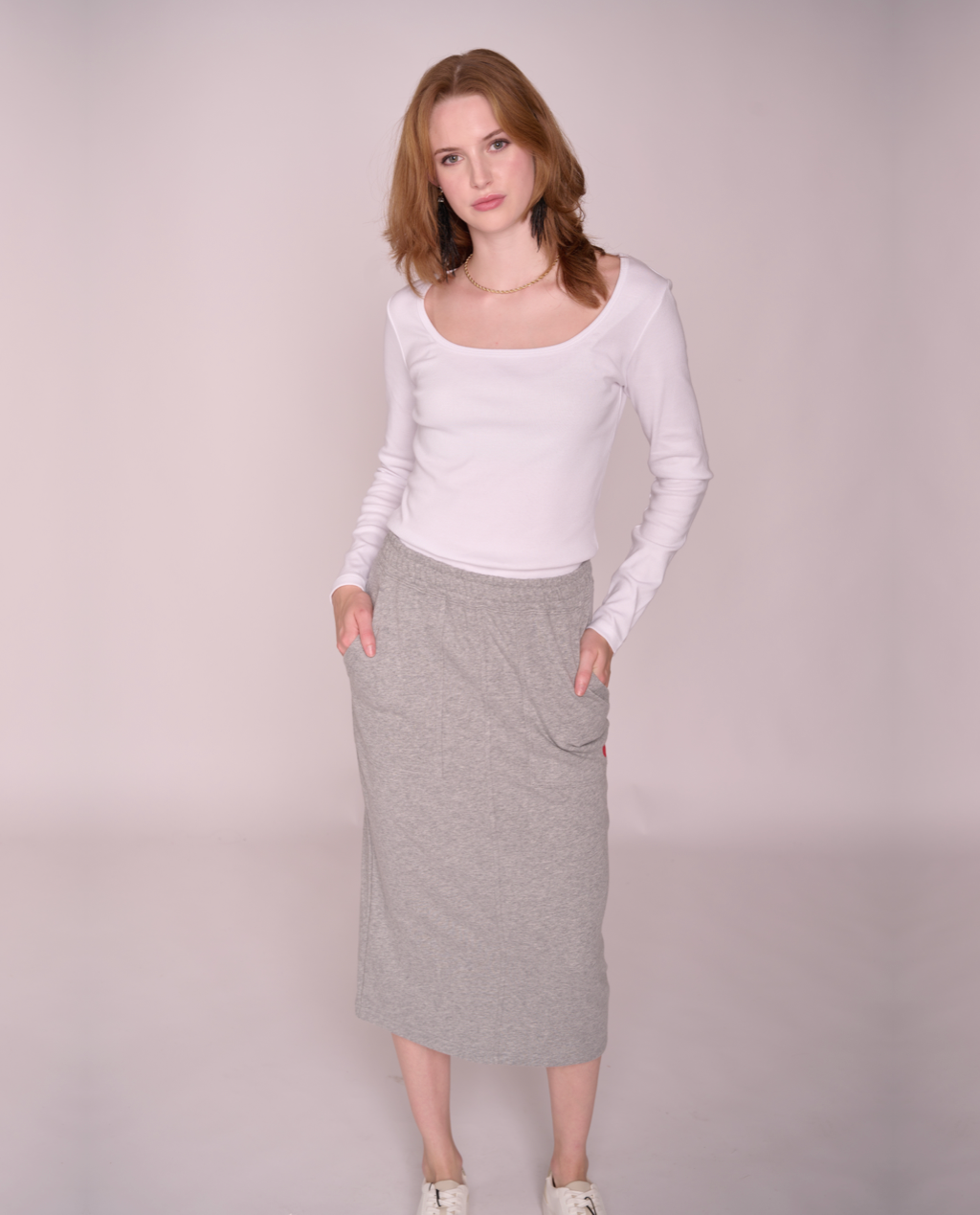 Rowan cozy midi skirt