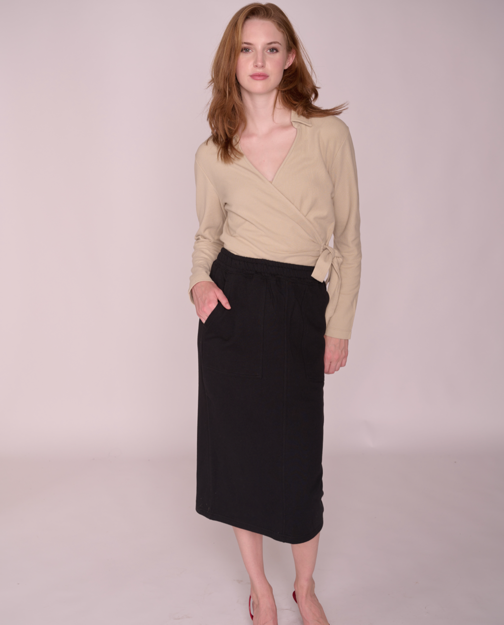 Rowan cozy midi skirt