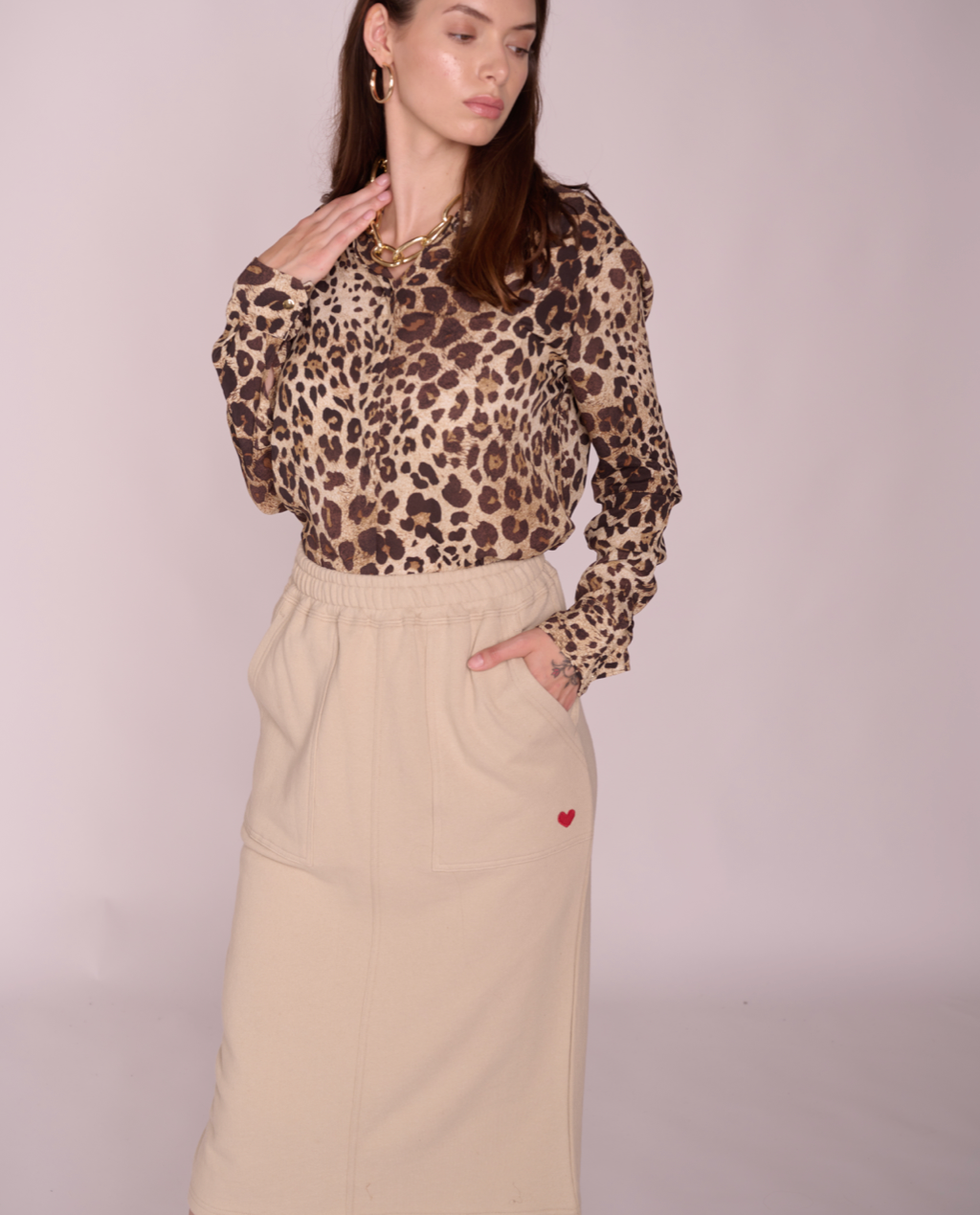 Rowan cozy midi skirt