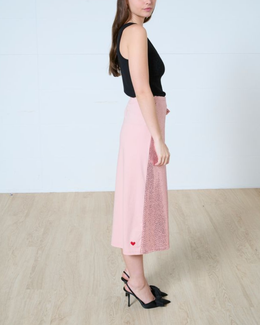 Natalie wrap midi skirt