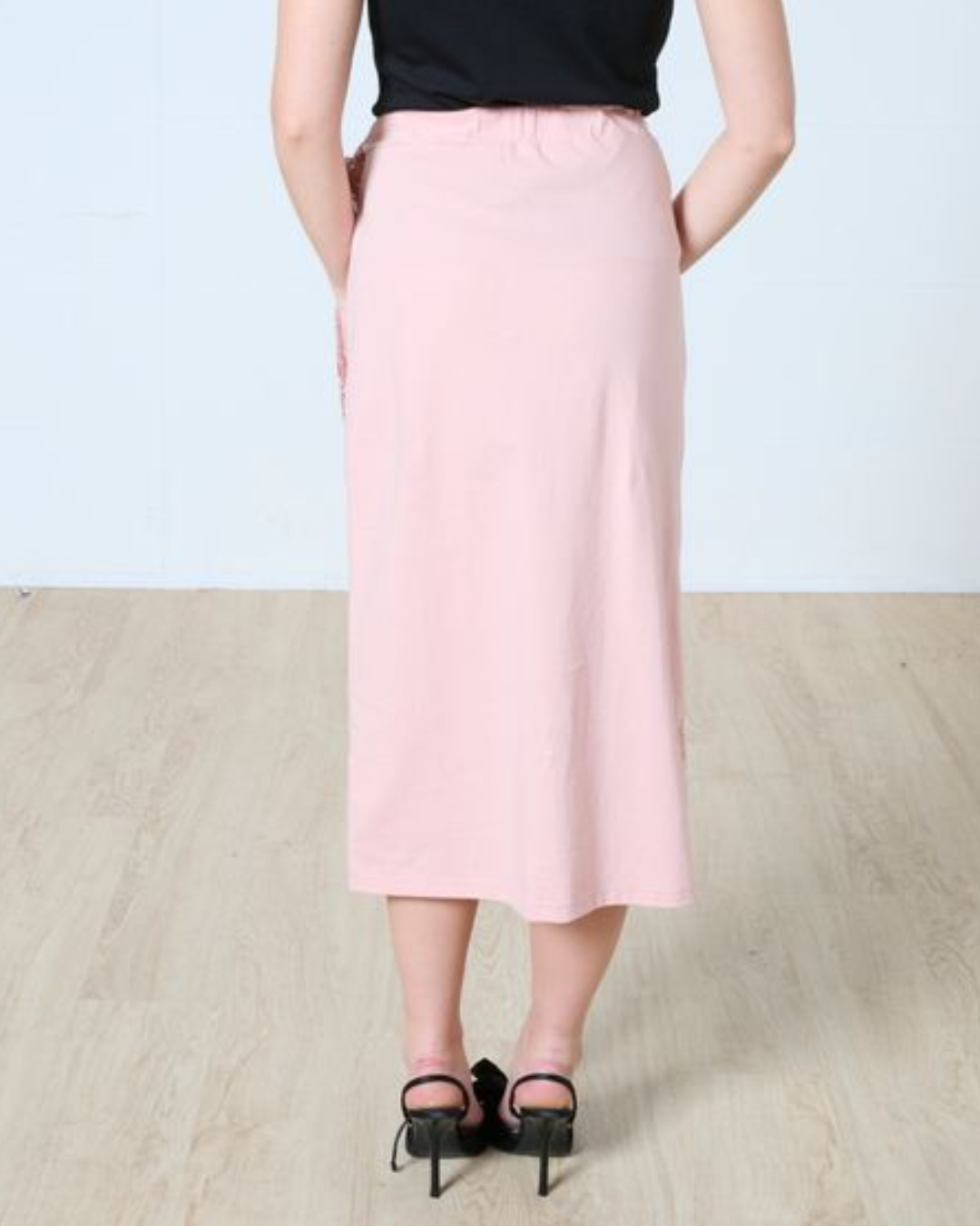 Natalie wrap midi skirt