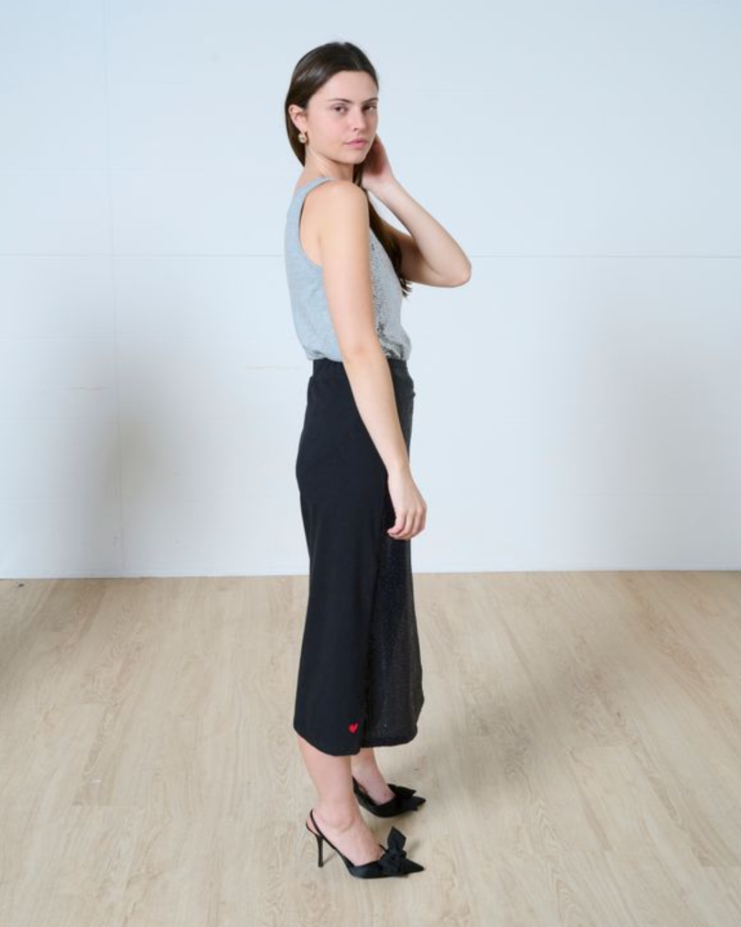 Natalie wrap midi skirt