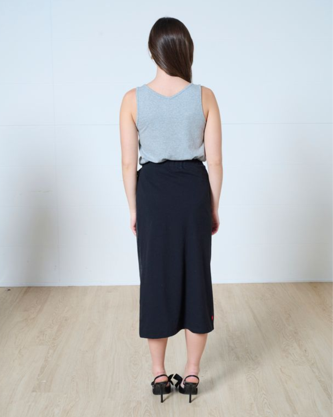 Natalie wrap midi skirt